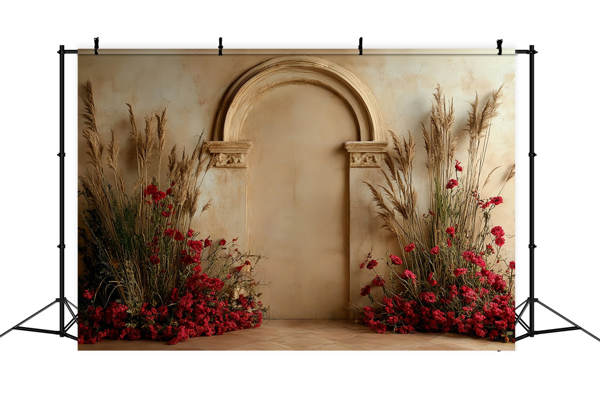 Böhmischer Fotohintergrund Lebendiger Garten Bogengang Hintergrund CSH57-310