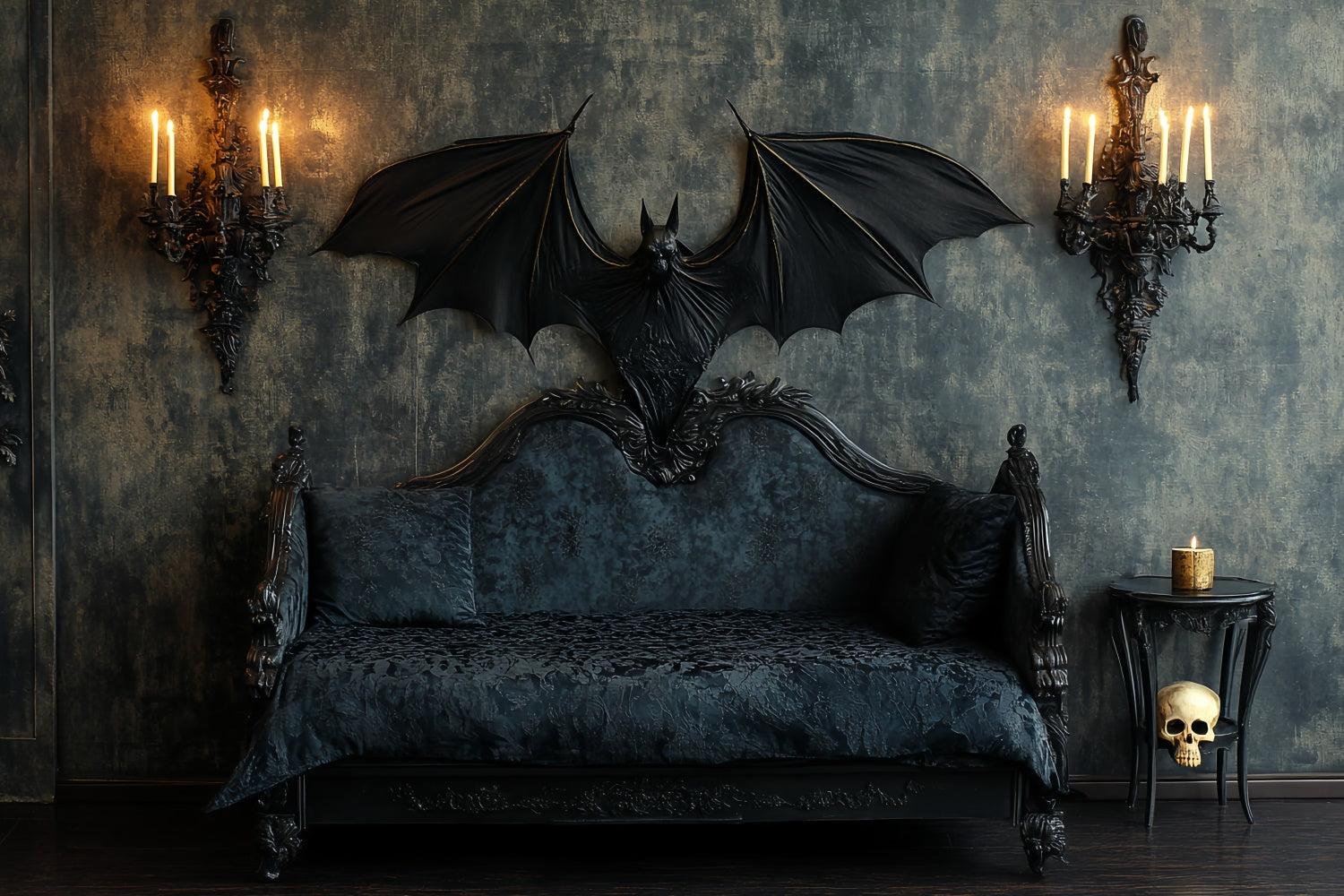 Halloween-Fotostand-Hintergrund Gothic Bat Manor Hintergrund CSH57-61