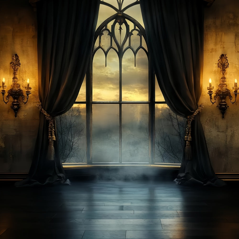 Halloween Backdrop Ideen Dämmerung Gothic Fenster Hintergrund CSH57-65