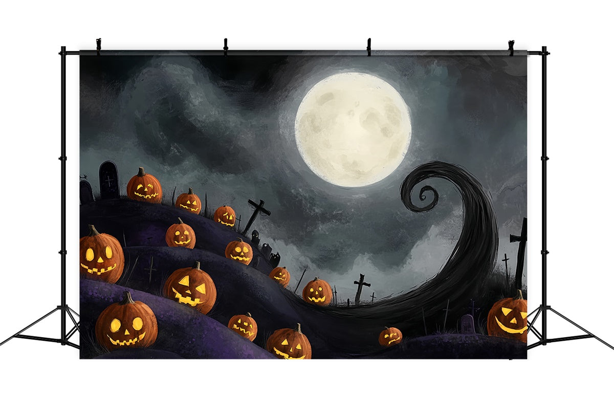 Halloween Mond Backdrop Twisted Hill Mondlicht Backdrop CSH57-70