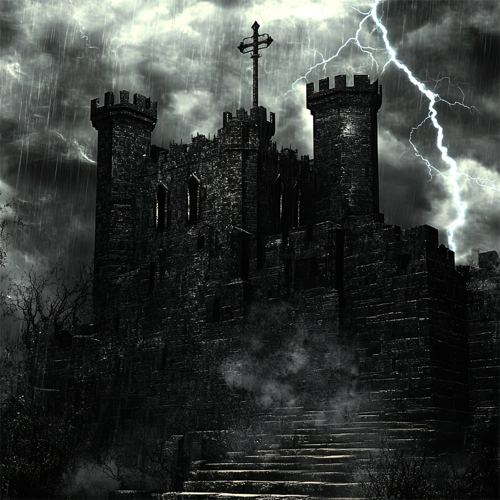 Halloween Backdrops Blitzschlag Spukschloss Backdrop CSH57-73