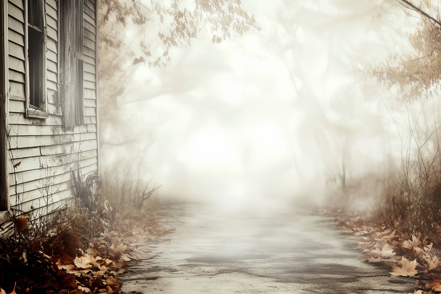 Halloween Backdrop Ideen Verlassene Hütte Pfad Hintergrund CSH57-77