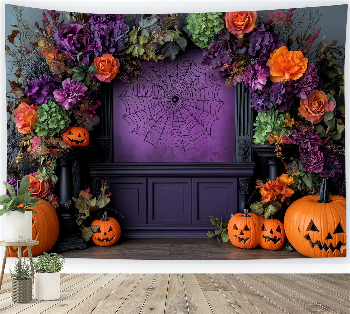 Halloween Fotografie Hintergrund Spooky Floral Arch Hintergrund CSH57-78