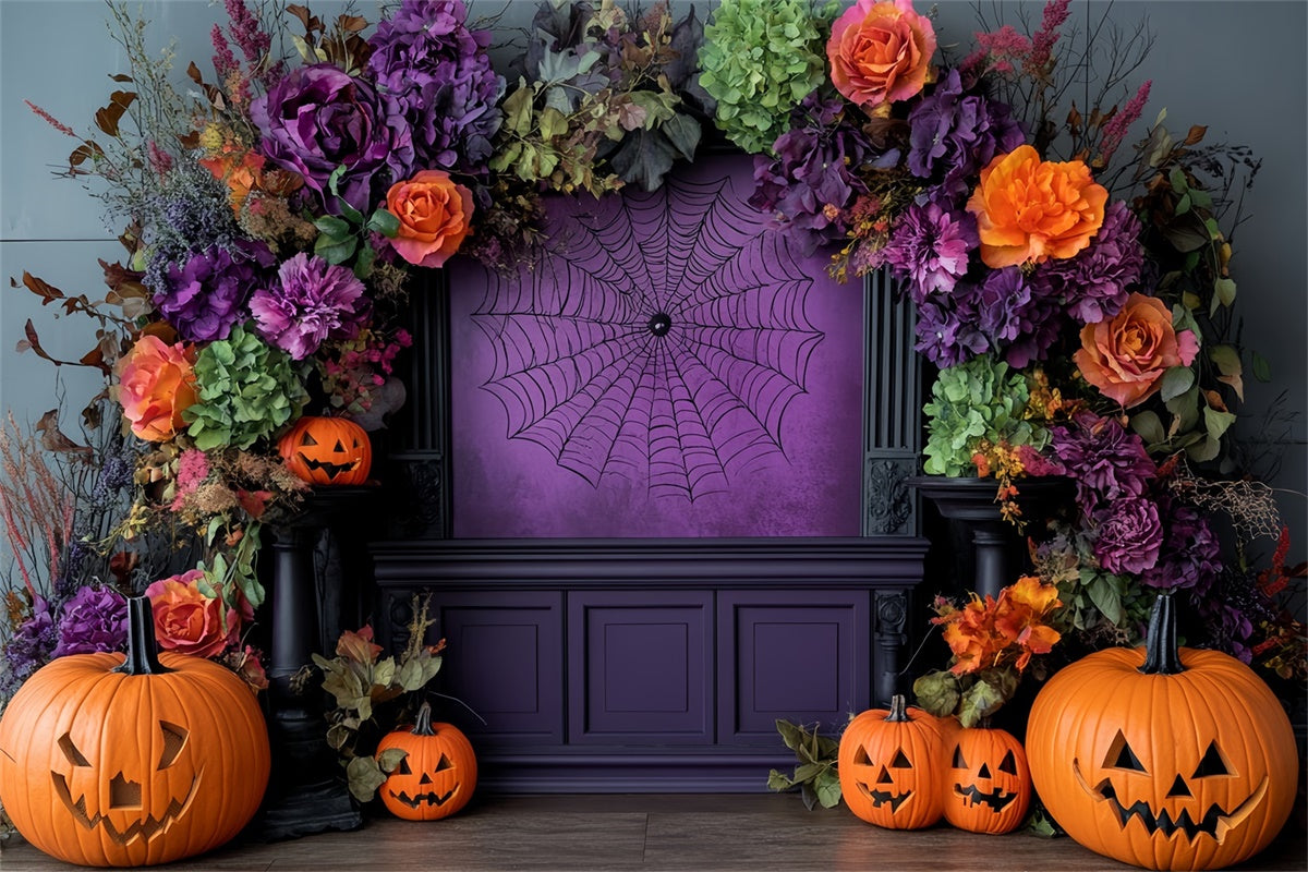 Halloween Fotografie Hintergrund Spooky Floral Arch Hintergrund CSH57-78