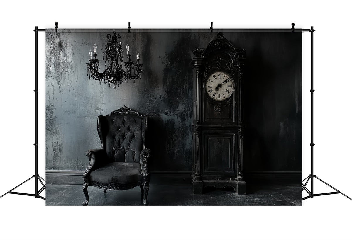 Antike Fotokulisse Schwarzer Salon Eleganz Foto Hintergrund CSH57-92