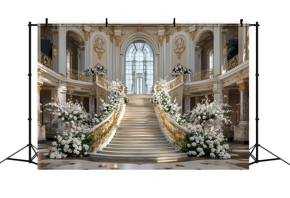 Victorian Backdrop Golden Staircase Dream Vintage Foto Hintergrund CSH57-94