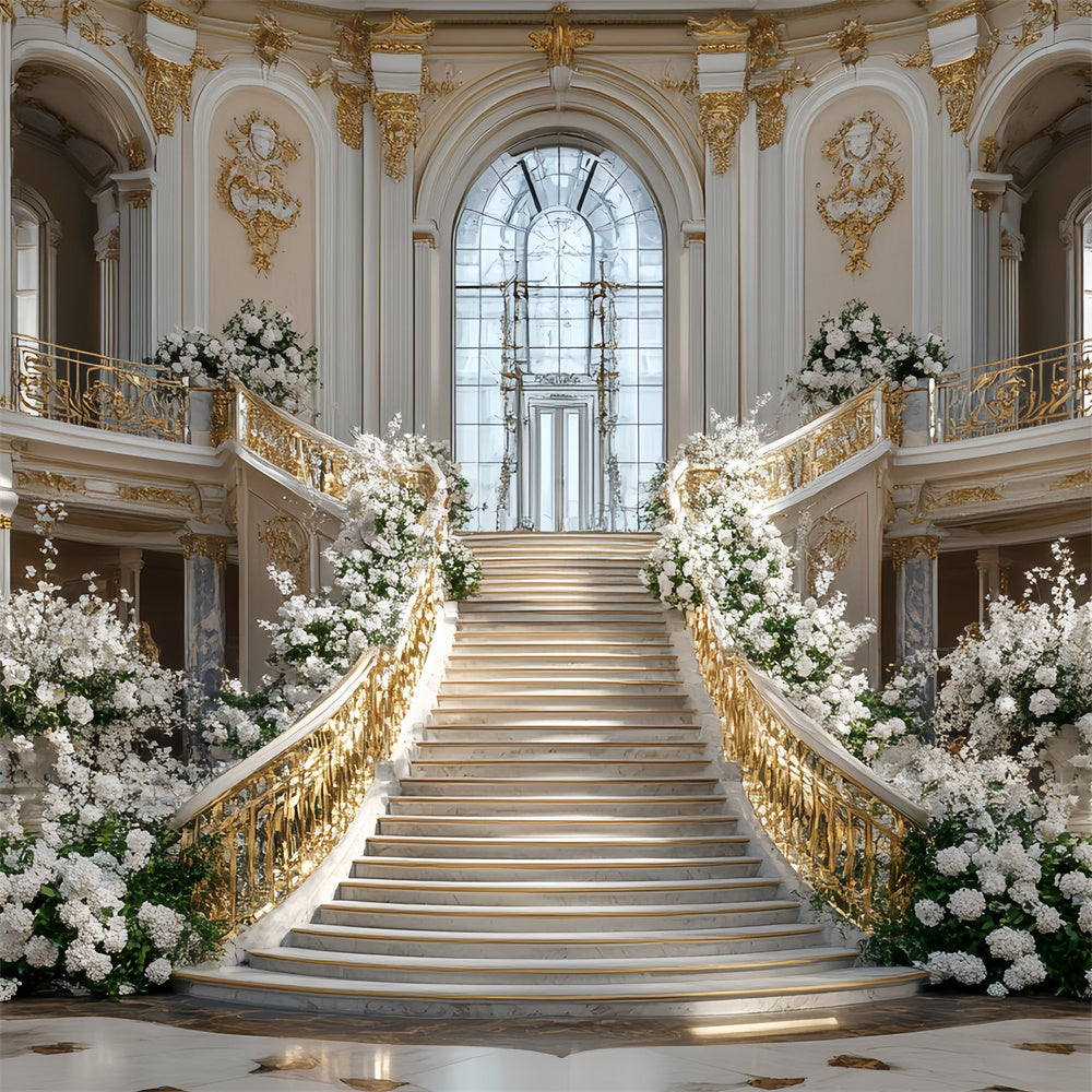Victorian Backdrop Golden Staircase Dream Vintage Foto Hintergrund CSH57-94