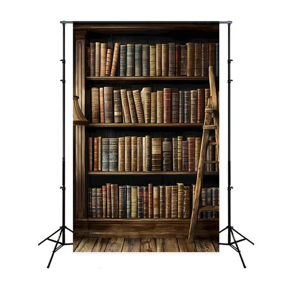 Bücherregal Studio Hintergrund Klassisches Bücherregal Leiter Lampe Back To School Studio Hintergrunds CSH58-120