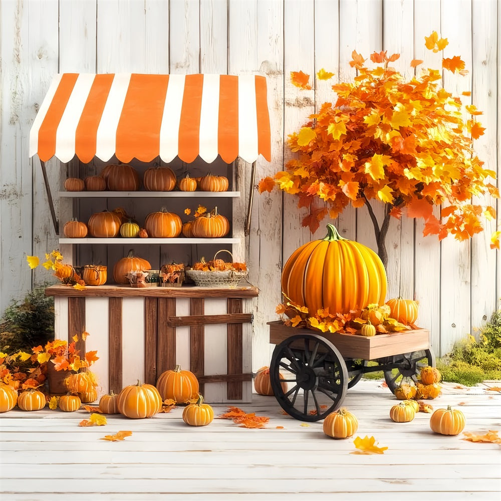Thanksgiving Foto Hintergrund Kürbiswagen Ernte-Stand Thanksgiving Foto Hintergrund CSH58-125