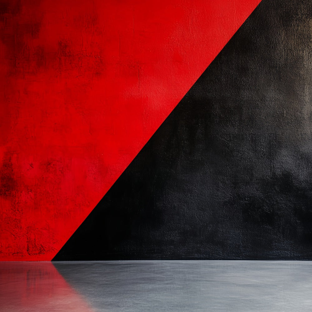 Coole Studio Hintergründe Rot-Schwarz Geometrischer Kontrast Abstrakte Fotografie-Studio Hintergründe CSH58-150