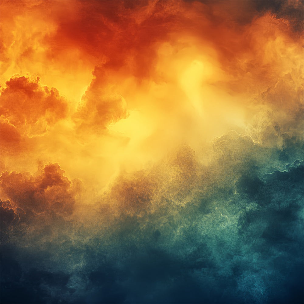 Weltraum Foto Hintergrund Feuriger Sonnenuntergang Gewitterwolken Abstrakter Foto Hintergrund CSH58-158