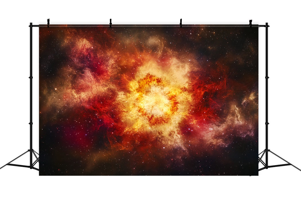 Weltraum Foto Hintergrund Goldener roter Sternenausbruch Abstrakte FotoStudio Hintergründe CSH58-160