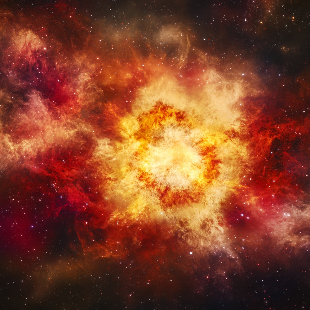 Weltraum Foto Hintergrund Goldener roter Sternenausbruch Abstrakte FotoStudio Hintergründe CSH58-160