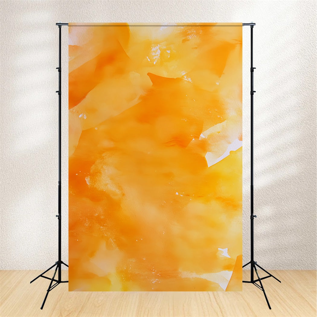 Oranger Foto Hintergrund Lebhaftes Orange Wasserfarbenverläufe Abstrakter Foto Hintergrund für Fotografie CSH58-169