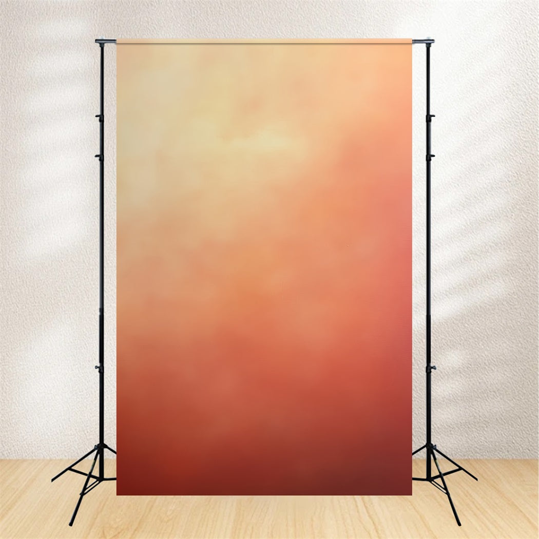 Orangefarbener Foto Hintergrund mit Pfirsichfarbene Nebelverlaufstextur, abstrakte Studio Hintergründe CSH58-170