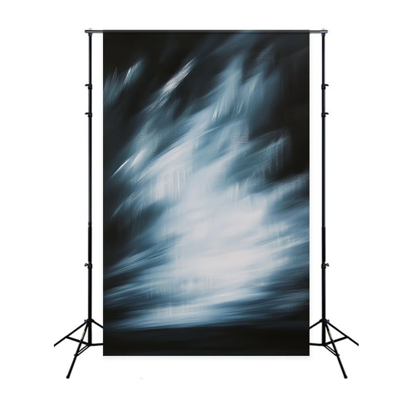 Türkisfarbener Foto Hintergrund mit blauen Streifen und Lichtbewegungen, abstrakter Foto Hintergrund CSH58-174