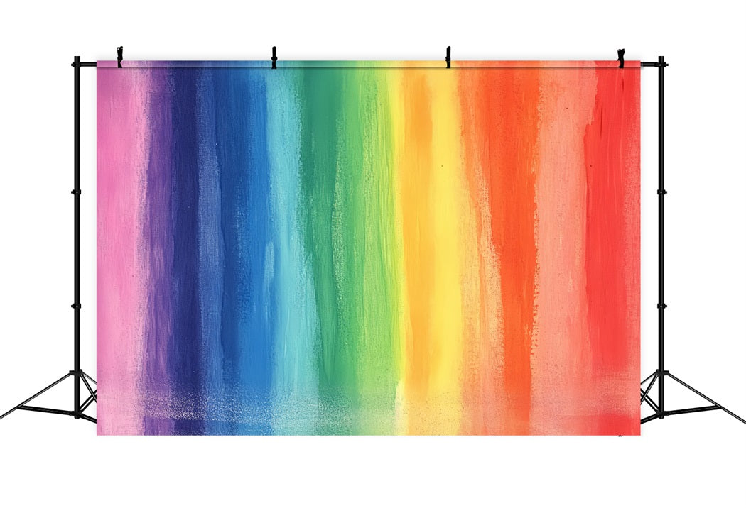 Watercolor Backdrop Vivid Vertical Rainbow Strokes Abstract Backdrop CSH58-188