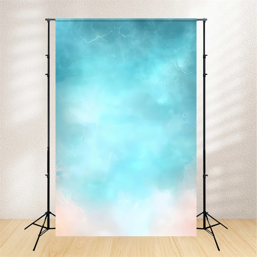 Aquarell Foto Hintergrund Sanfte Pastell-Aqua-Nebel-Abstrakte Fotografie-Studio Hintergründe CSH58-189