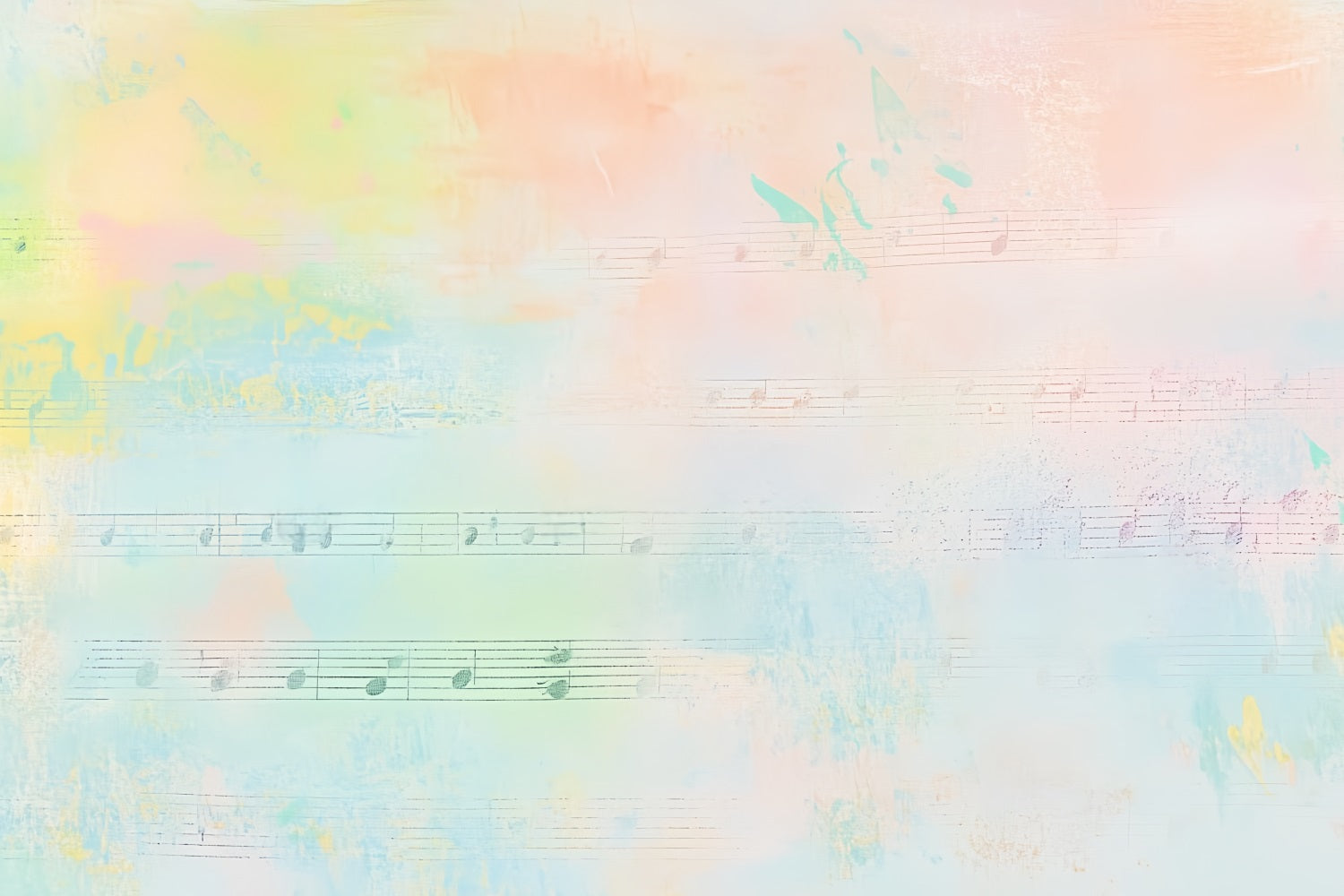 Watercolor Backdrop Pastel Music Note Texture Abstract Backdrops CSH58-191