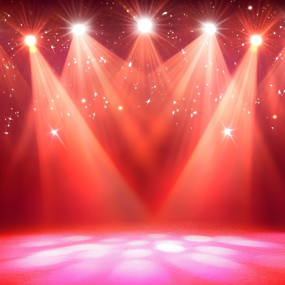 Spotlight Fotohintergrund Funkelndes Rot und Spotlight CSH58-243