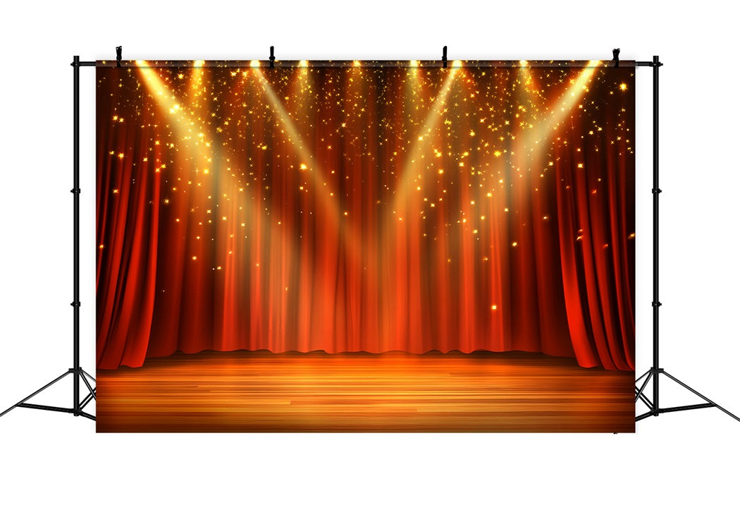 Spotlight Fotohintergrund Roter Vorhang Spotlight Glow Bühnenhintergrund CSH58-244