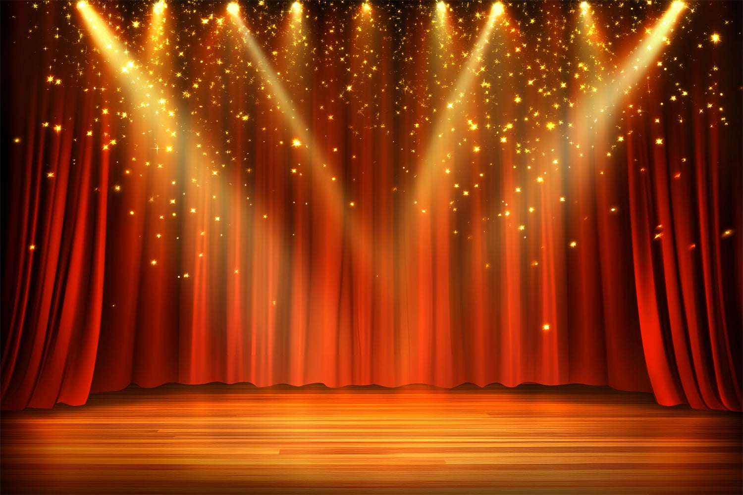 Spotlight Fotohintergrund Roter Vorhang Spotlight Glow Bühnenhintergrund CSH58-244