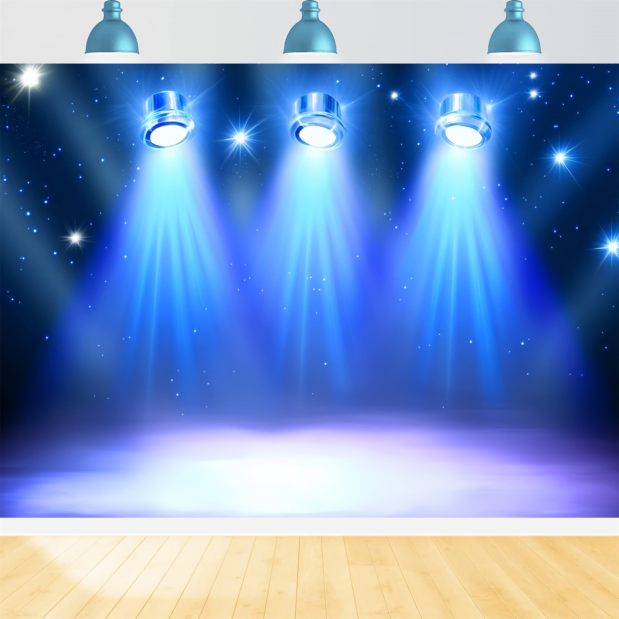 Spotlight Fotohintergrund Blauer Sternenhimmel Spotlight Bühnenhintergrund CSH58-245
