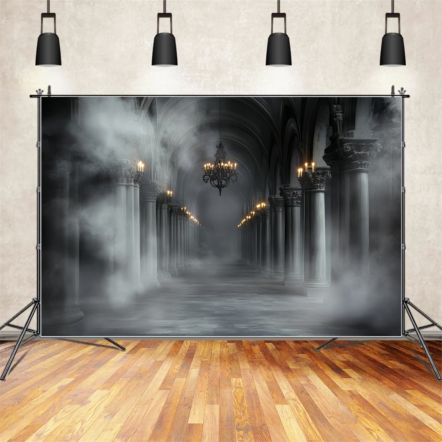 Gothic Fotohintergrund Grauer Nebel Geistergang Halloween Fotohintergrund Ideen CSH58-48