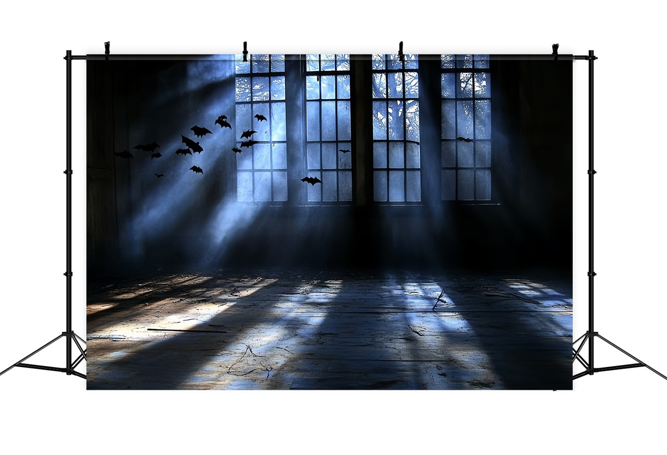 Spooky Backdrop Haunted Window Fledermausschatten Halloween Studio Hintergrund CSH58-58