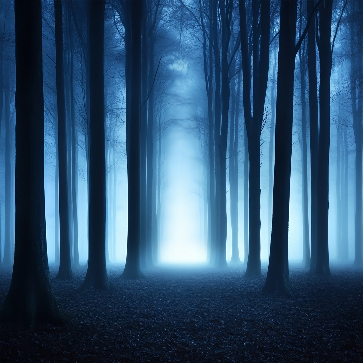 Dunkle Kulisse Blauer Nebel Dunkle Wälder Halloween Kulissen für Fotos CSH58-79