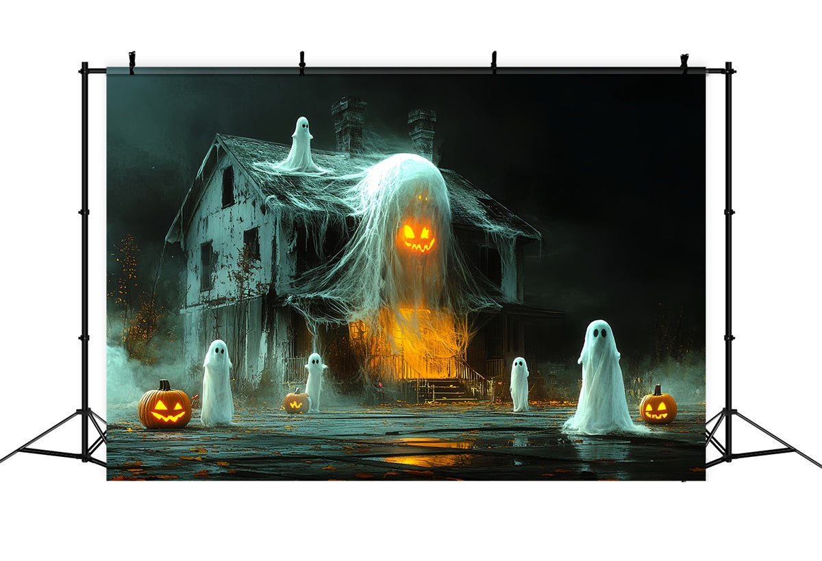 Gespenstische Halloween-Hintergrundkulisse Gespensterhütte Hintergrund CSH6-100