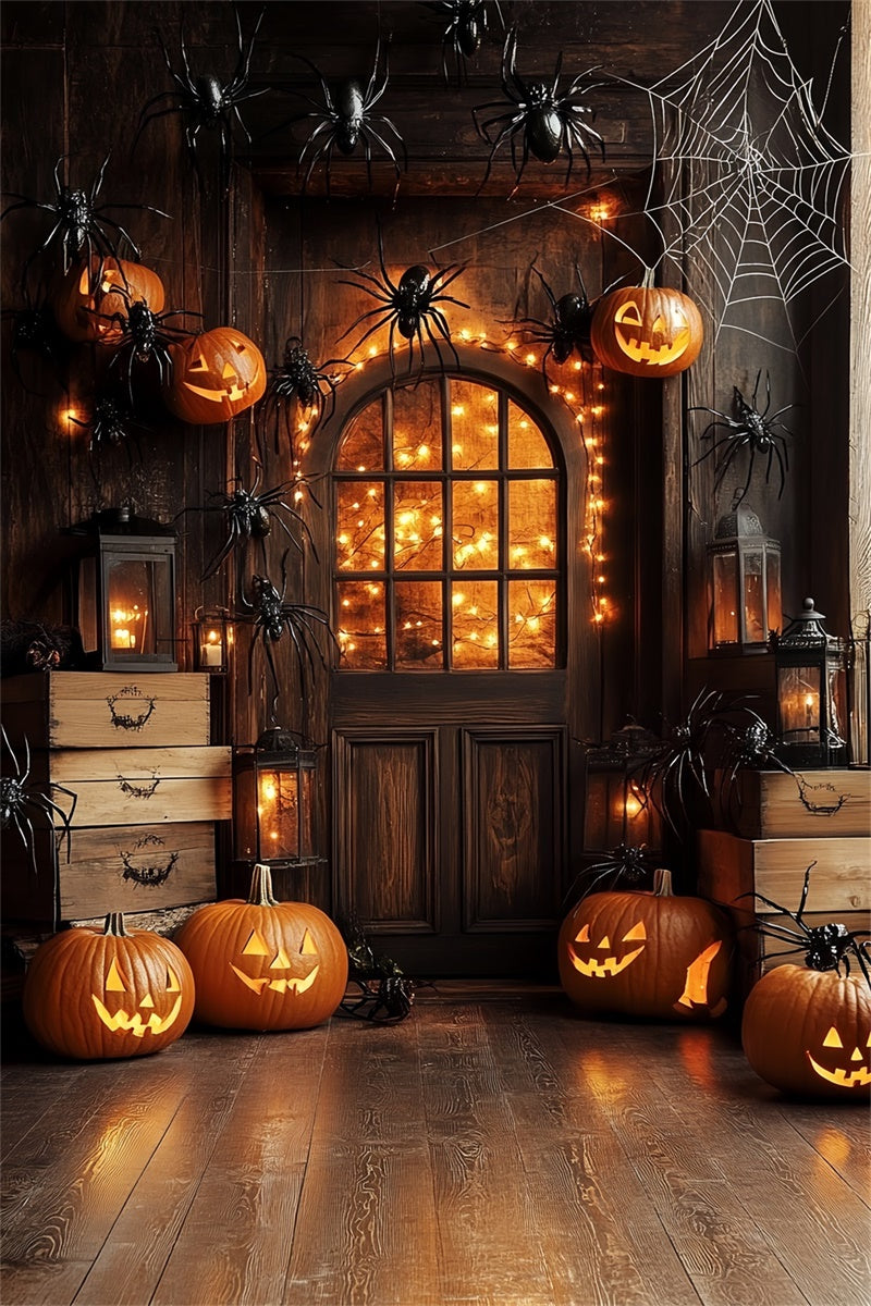 Halloween Backdrops Haunted Entry Kürbis Spinne Backdrop CSH6-113