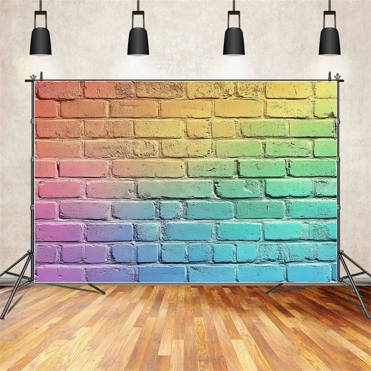 Backsteinmauer Backdrop Bunte Staubmauer Textur Hintergrund CSH6-149