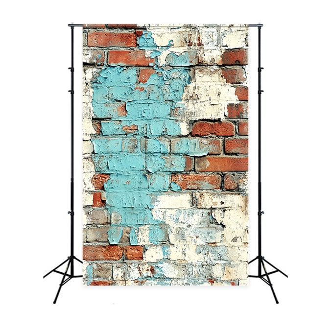 Backstein Backdrop Verwittert Urban Blau Textur Backdrop CSH6-155