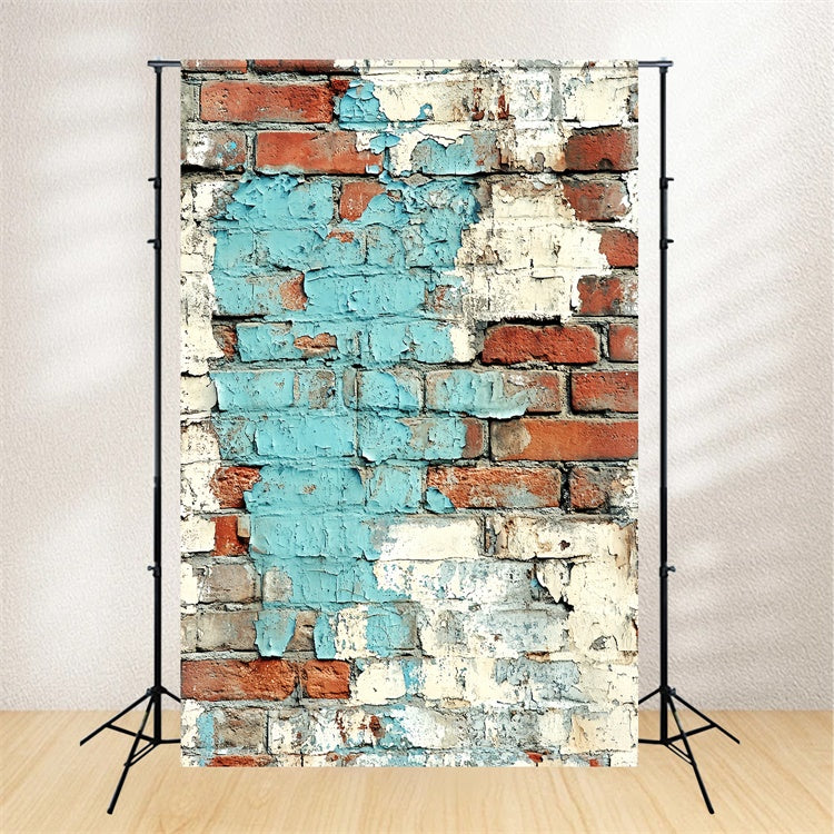 Backstein Backdrop Verwittert Urban Blau Textur Backdrop CSH6-155
