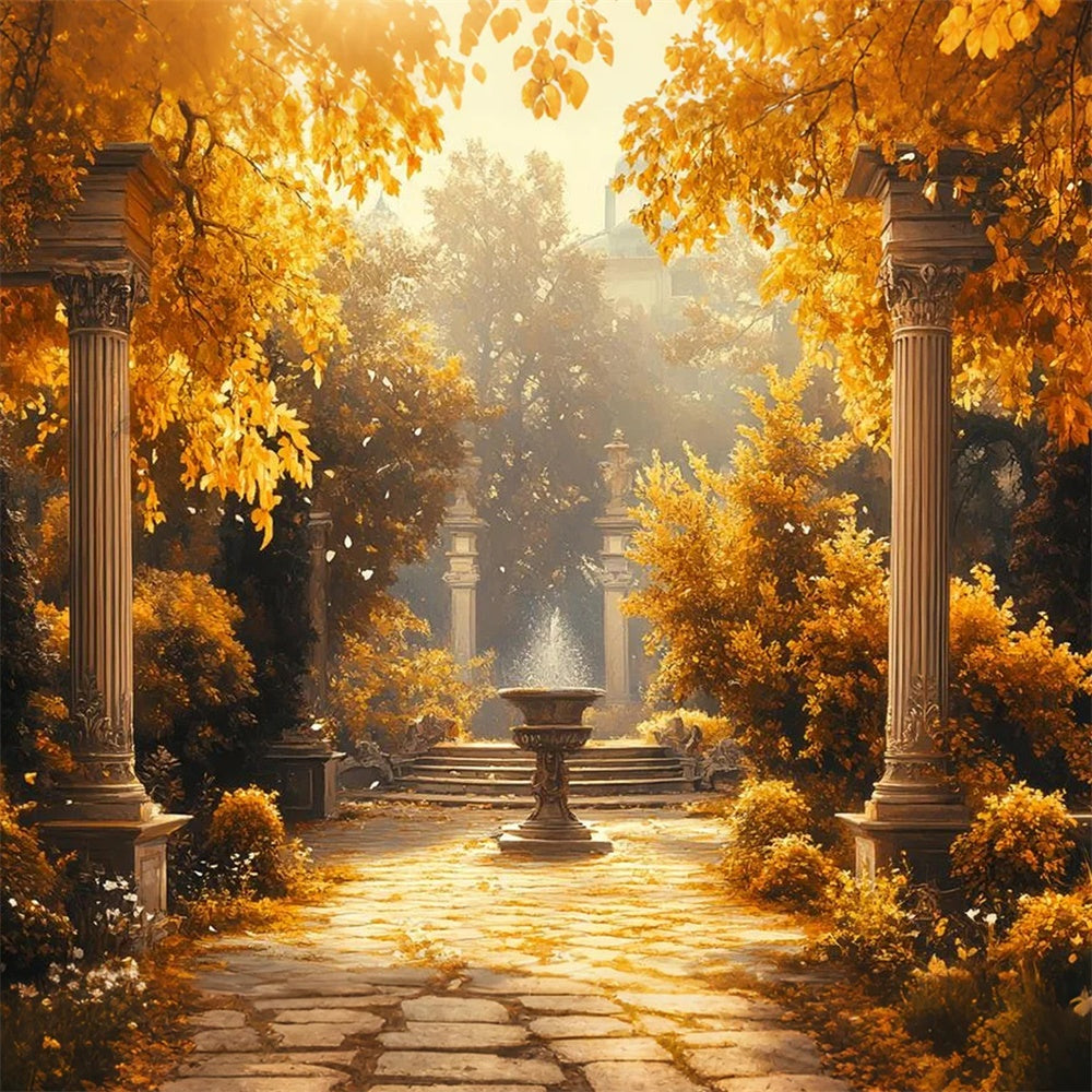 Herbst Fotohintergründe Regal Fall Courtyard Hintergrund CSH6-186