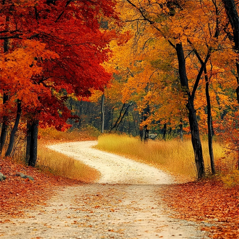 Forest Backdrops Rustic Redwoods Pfad Herbst Blätter Hintergrund CSH6-193