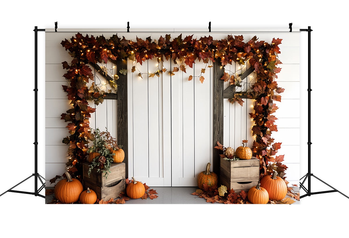 Herbst Fotokulissen Herbst Veranda Girlande Kulisse CSH6-198