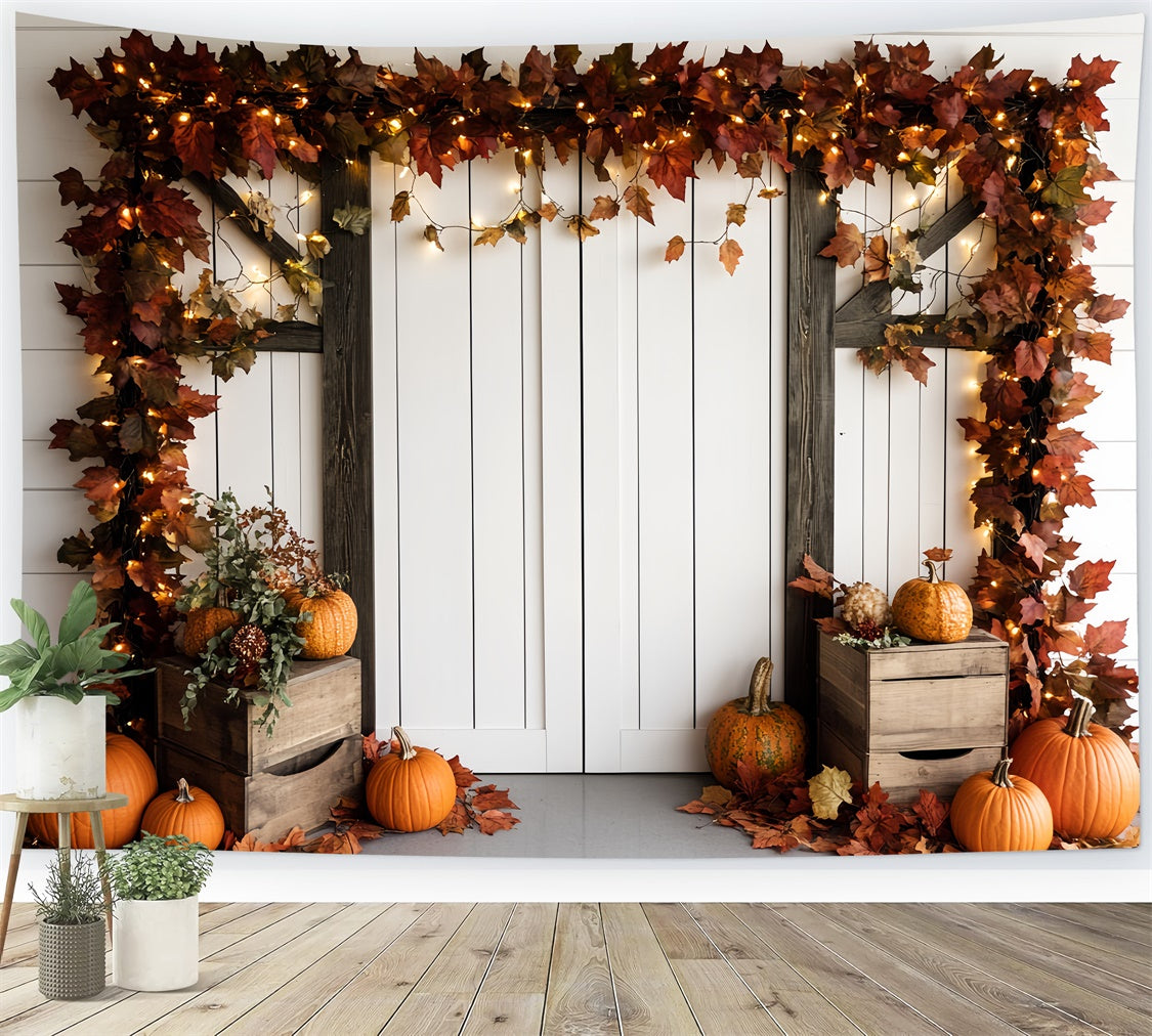 Herbst Fotokulissen Herbst Veranda Girlande Kulisse CSH6-198