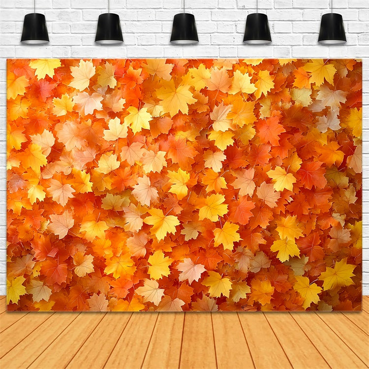 Herbstlaub-Hintergrundkulisse Golden Leaves Rustic Backdrop CSH6-201