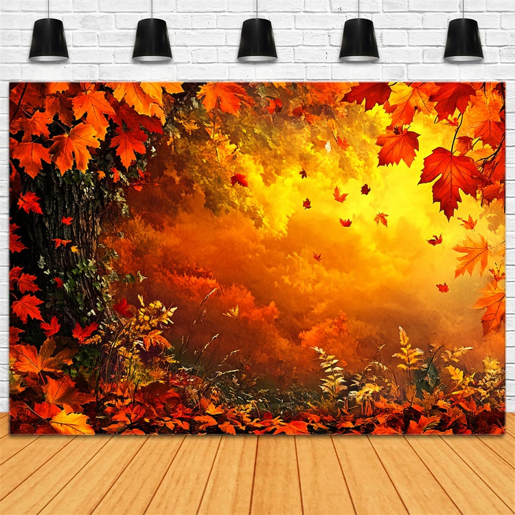 Herbstblätter Backdrop Tanzende Blätter Fantasy Backdrop CSH6-213