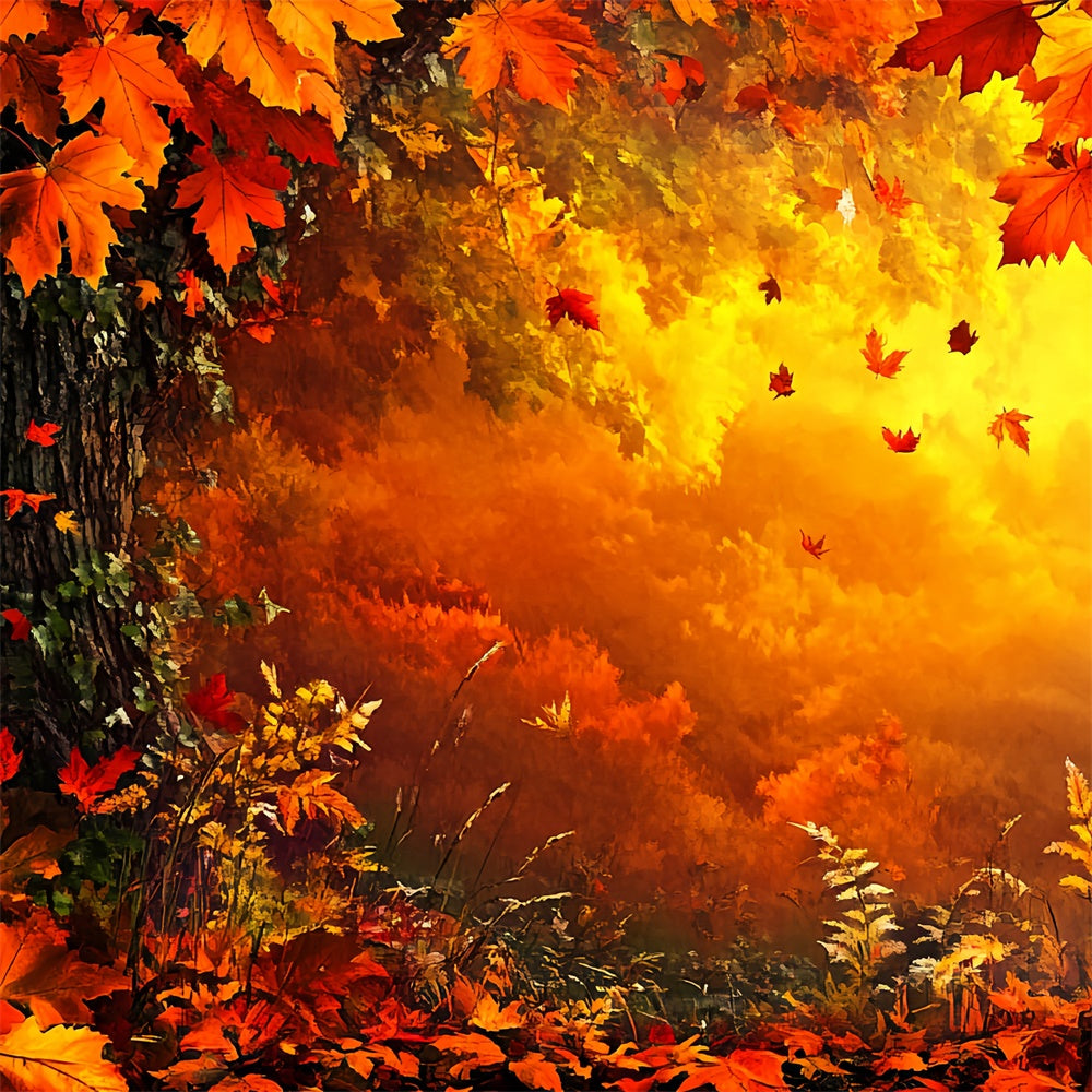 Herbstblätter Backdrop Tanzende Blätter Fantasy Backdrop CSH6-213
