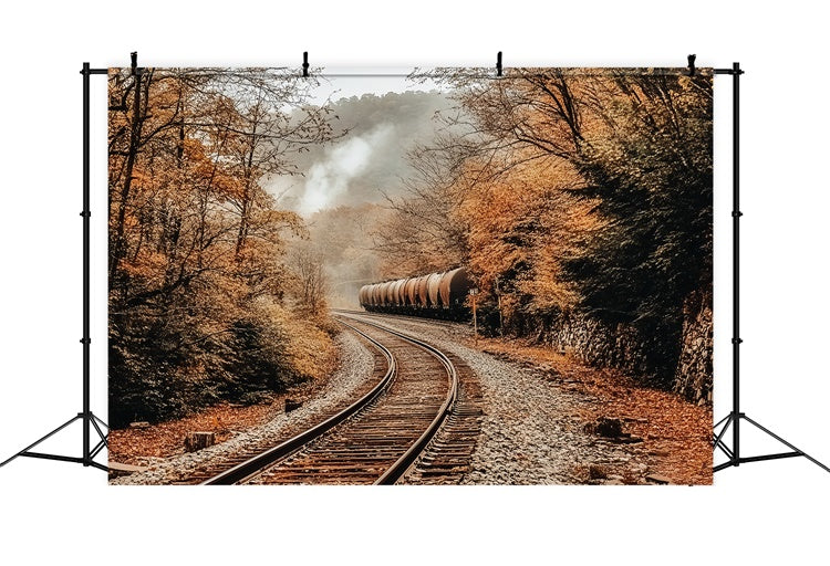 Wald Fotokulisse Woodland Eisenbahn Charme Herbst Kulisse CSH6-215