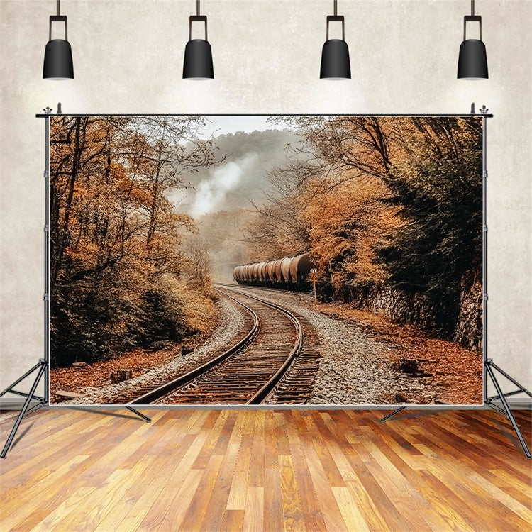 Wald Fotokulisse Woodland Eisenbahn Charme Herbst Kulisse CSH6-215