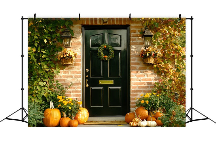 Herbst Fotoshooting Backdrop Rustic Wreath Welcome Backdrop CSH6-224