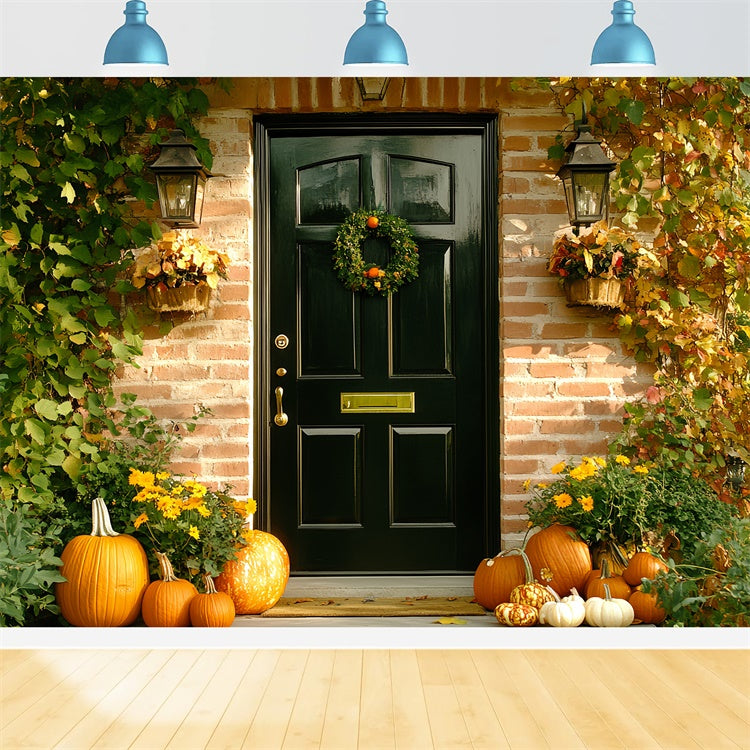 Herbst Fotoshooting Backdrop Rustic Wreath Welcome Backdrop CSH6-224