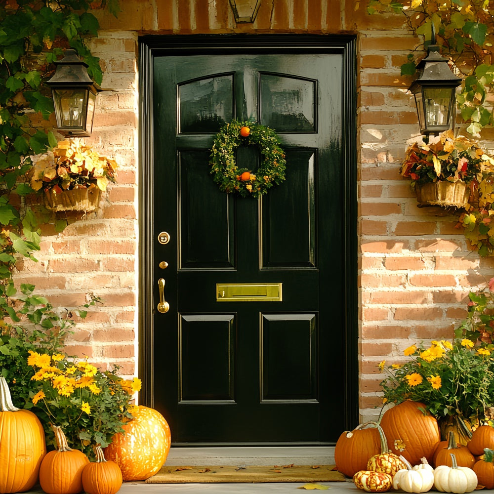 Herbst Fotoshooting Backdrop Rustic Wreath Welcome Backdrop CSH6-224