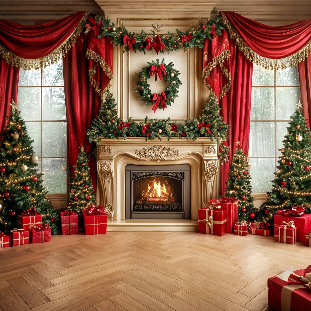 Weihnachten Kamin Backdrop Royal Kamin Vorhang Backdrop CSH6-243
