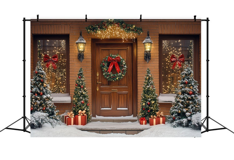 Weihnachten Backdrops Verkauf Festliches Backsteinhaus Backdrop CSH6-270