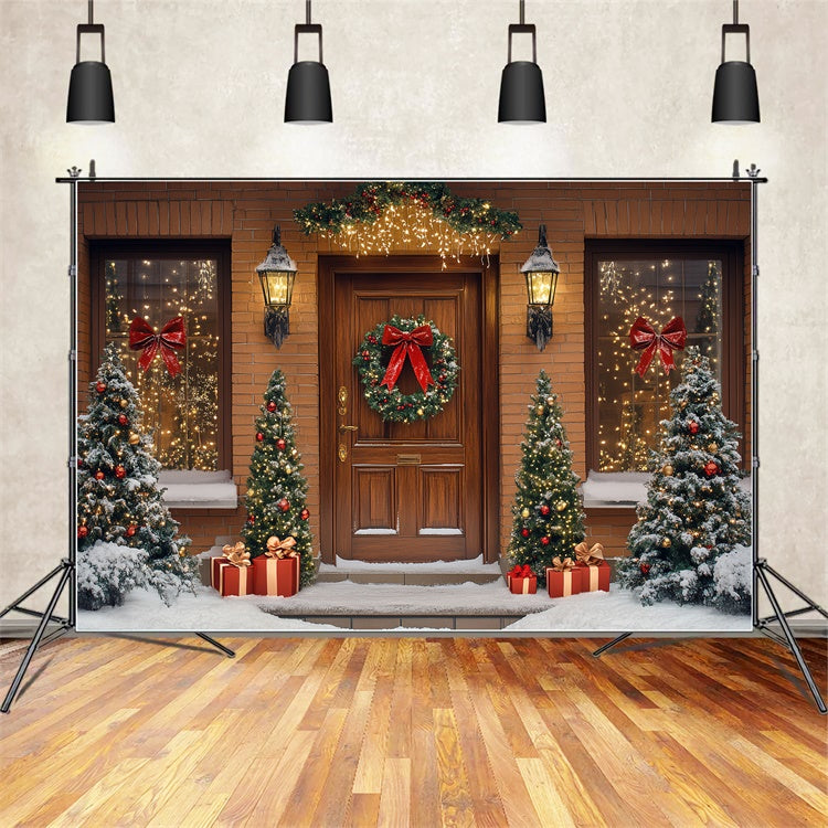 Weihnachten Backdrops Verkauf Festliches Backsteinhaus Backdrop CSH6-270